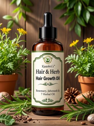 Kaashvi's Hair & Herb Hair Growth Oil with Rosemary, Jaborandi and 7 herbal oils