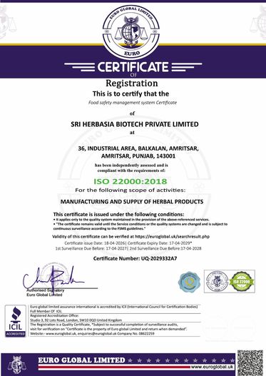 ISO 22000:2018 — Food Safety Management